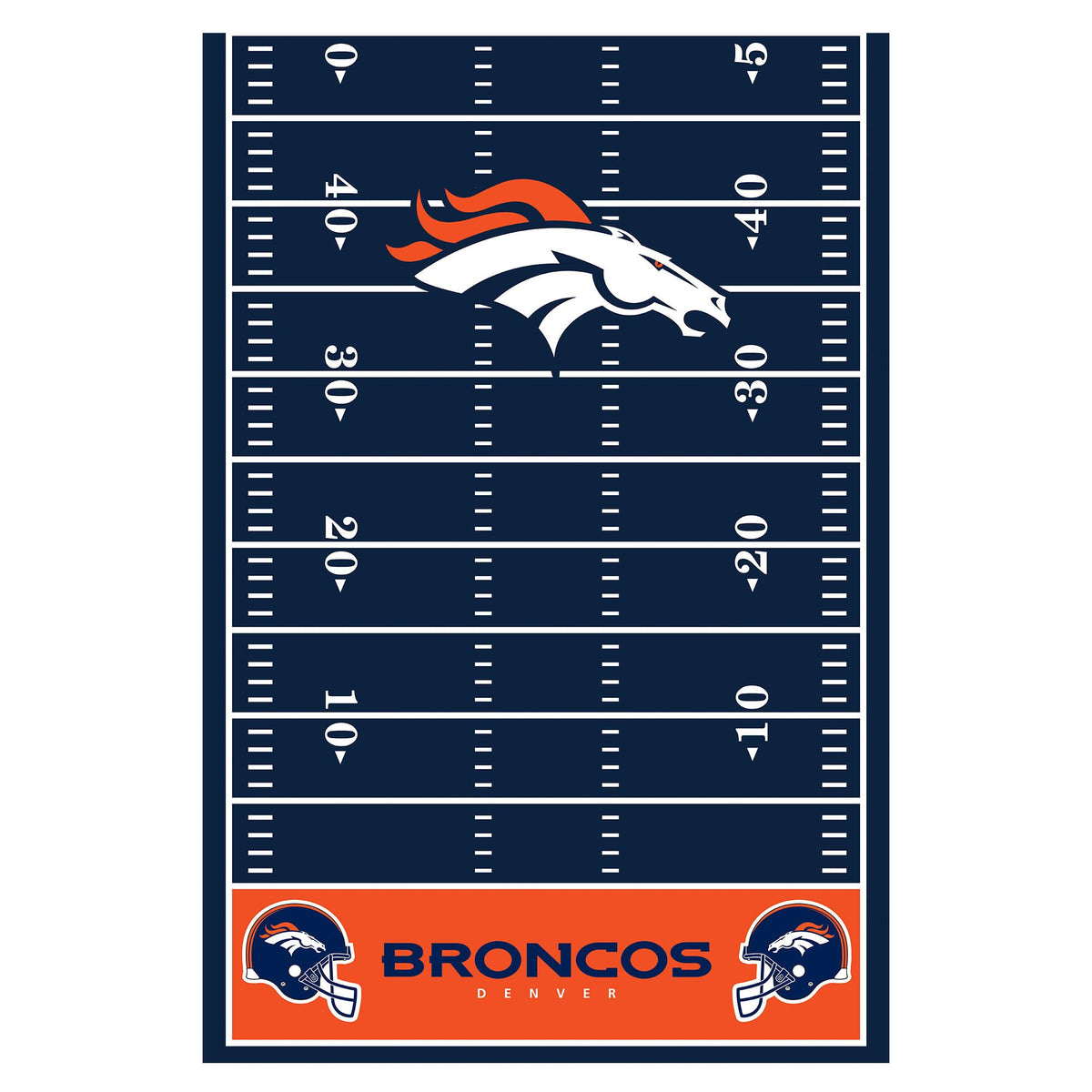Denver Broncos NFL Plastic Table Cover - Case of 96