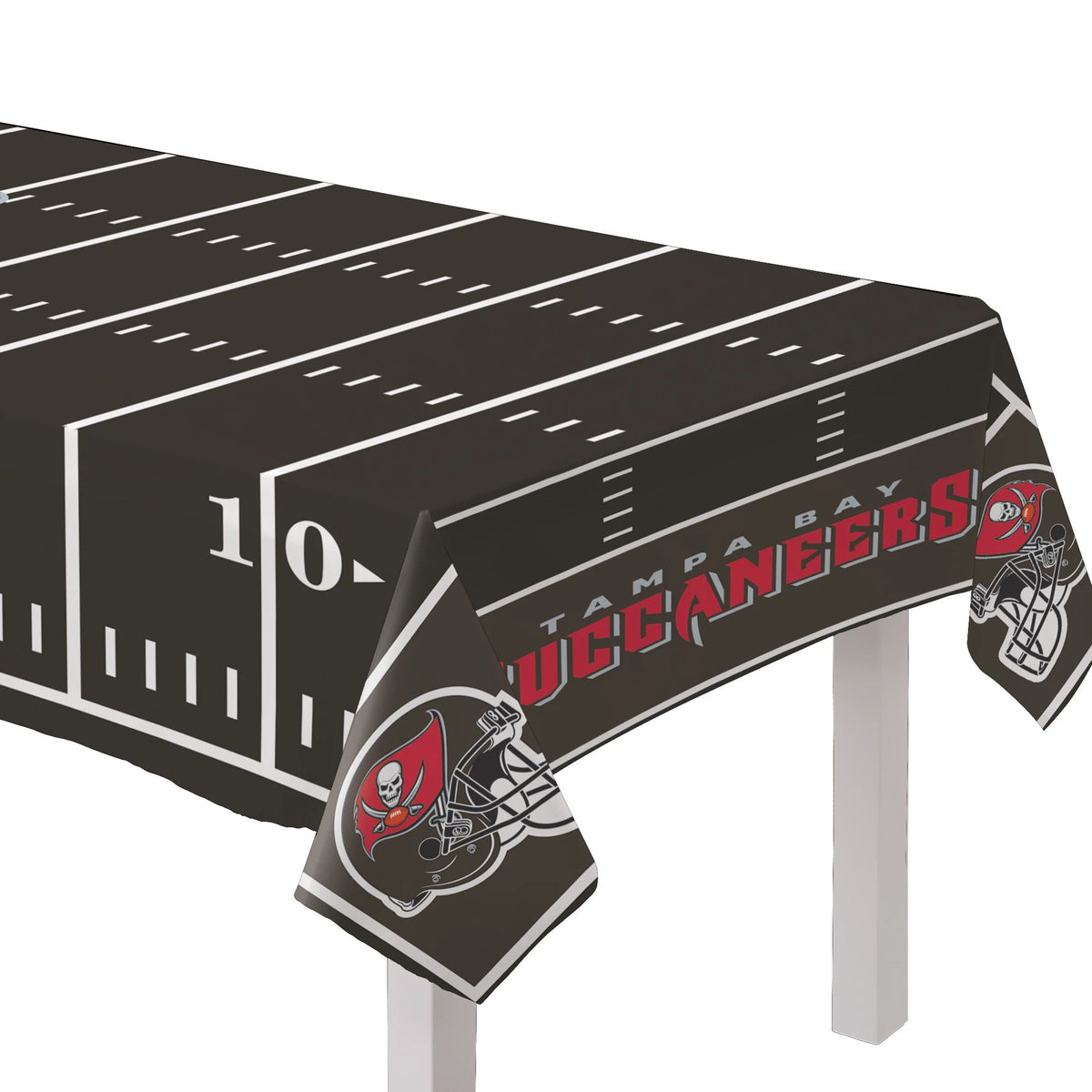 Tampa Bay Buccaneers NFL Plastic Table Cover - Pack of 12
