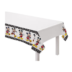 Disney Mickey Mouse Plastic Table Cover, Black/White, 54x96-inch - Pack of 6