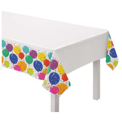 Colorful Balloon Plastic Table Cover - Pack of 12
