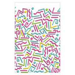 Awesome '80s Plastic Table Cover, White/Multi-Colored, 54x102 inch - Pack of 12