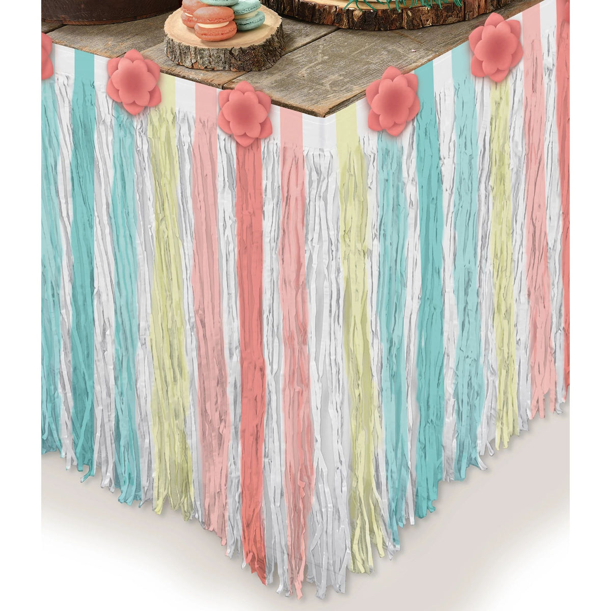 Free Spirit Paper Table Skirt for Baby's First Birthday - Pack of 6