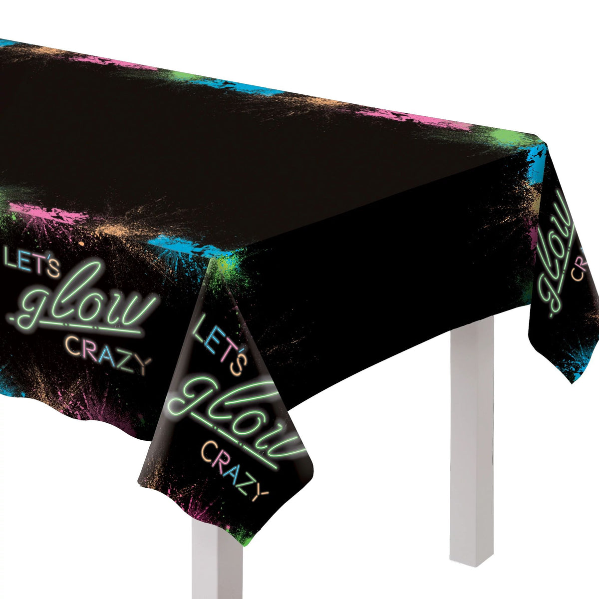 Glow Party Plastic Table Cover - Case of 96
