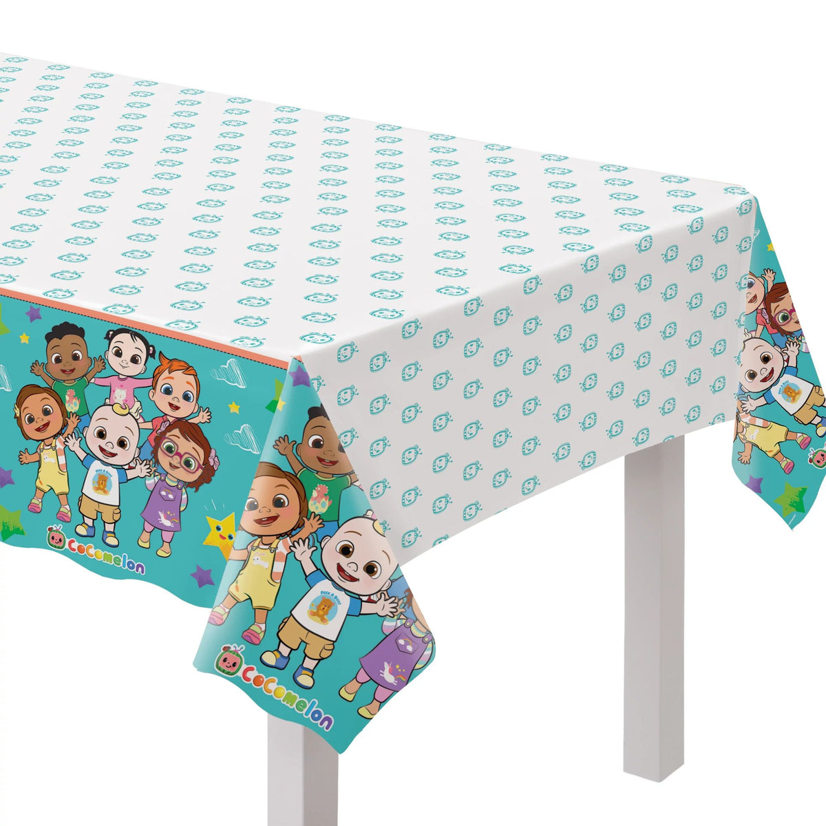 Cocomelon Rectangle Table Cover, Blue, 54x96-inch, Plastic - Pack of 12