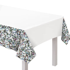 Chic Mosaic Plastic Table Cover - Pack of 12
