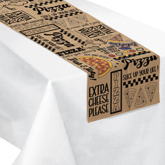Pizza Kraft Paper Table Runner, Crayons, 13x72 inch - Case of 48