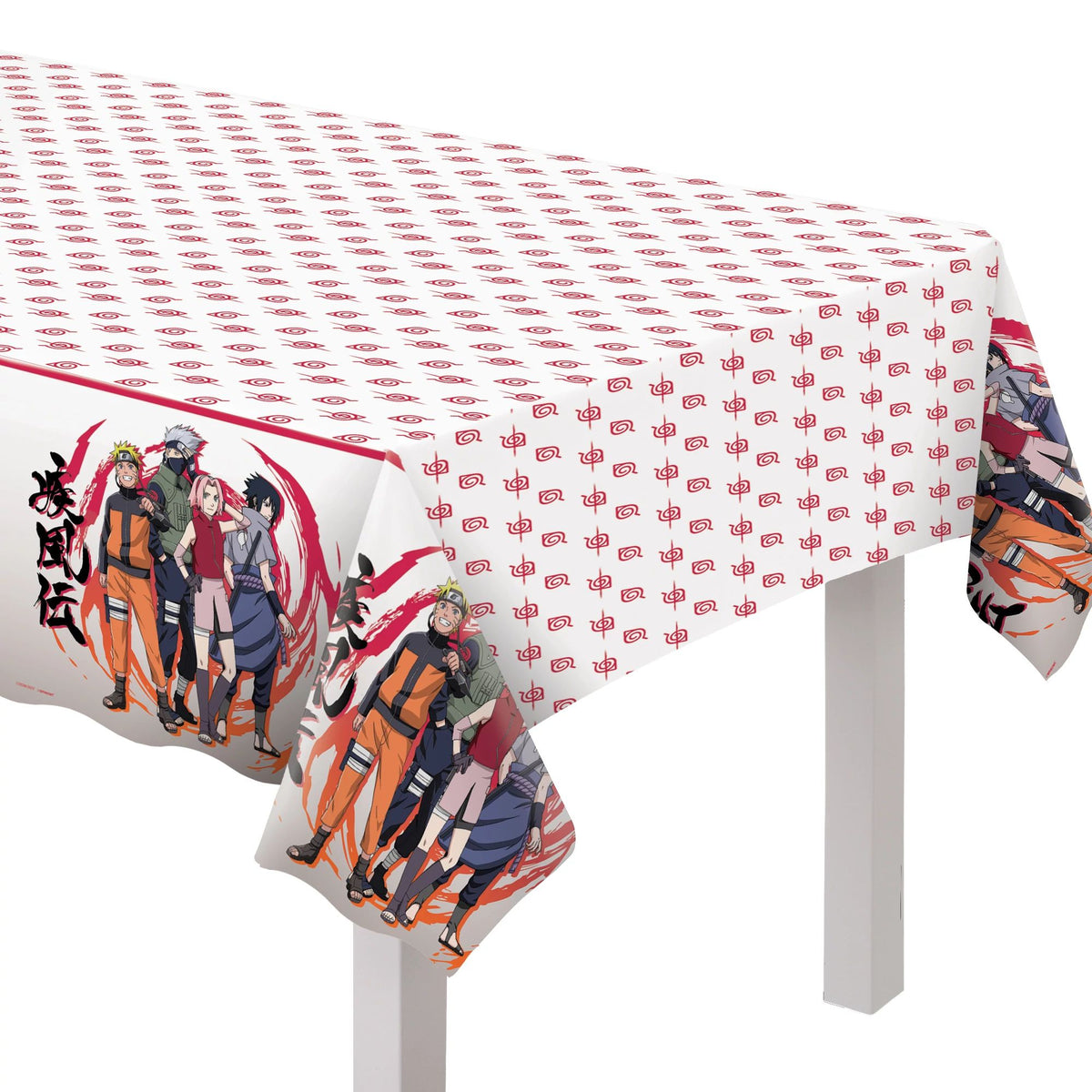 Naruto Plastic Table Cover, Multi-Color, 54x96-inch - Case of 96