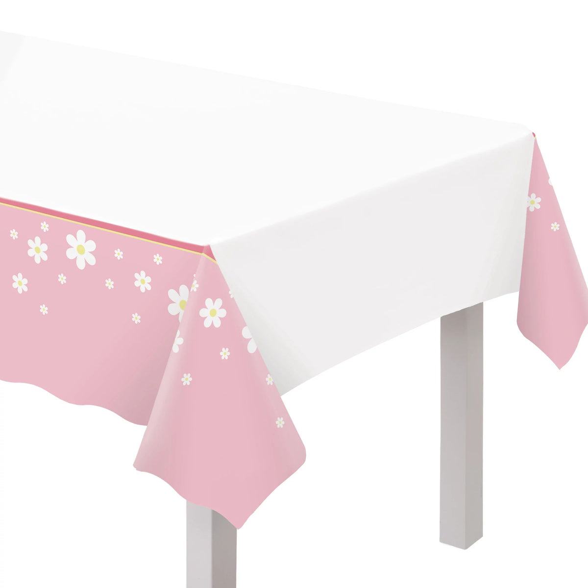 Little Daisy Plastic Table Cover for Baby Shower - Pack of 6