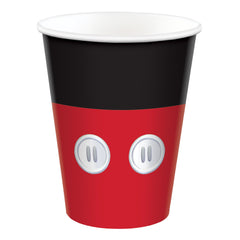 Disney Mickey Mouse Paper Cups, Red/Black, 9-oz, 8-ct - Pack of 3