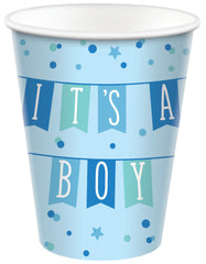 It's a Boy 9 oz. Paper Cups for Baby Shower, 8-ct - Case of 72