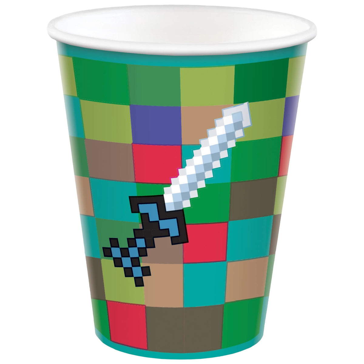 Pixel Party 9 oz Paper Cups - Perfect for Kids' Birthdays, 8-ct - Case of 72