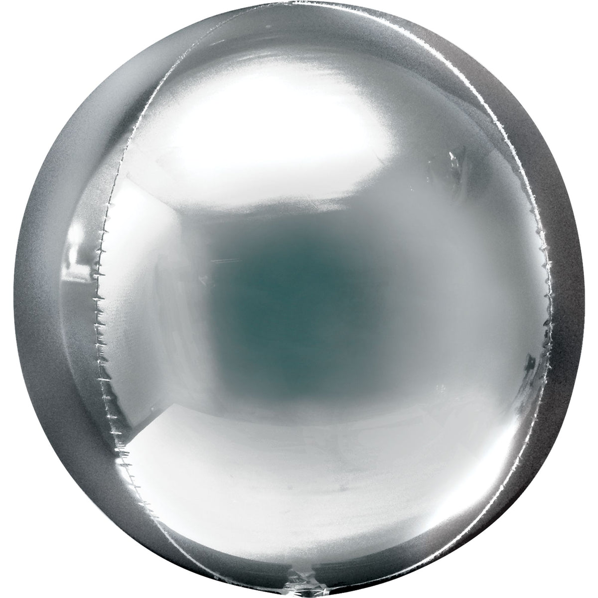 16-Inch Silver Orbz Metallic Foil Balloon | 3 Count
