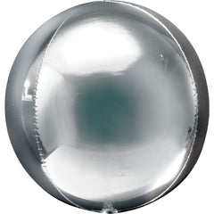 16-Inch Silver Orbz Metallic Foil Balloon | Case of 99