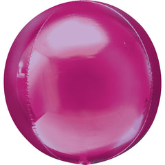 16-inch Bright Pink Orbz Mylar Balloon - Case of 48