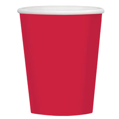 Vibrant Red 9oz Paper Cups - Value Pack - Pack of 24