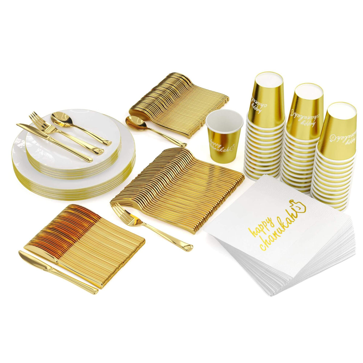 Service for 20 | Gold Classic Trendable Hanukkah Combo Set