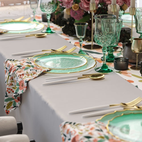 Mint/Gold Petal Plates Combo Pack | 40/40