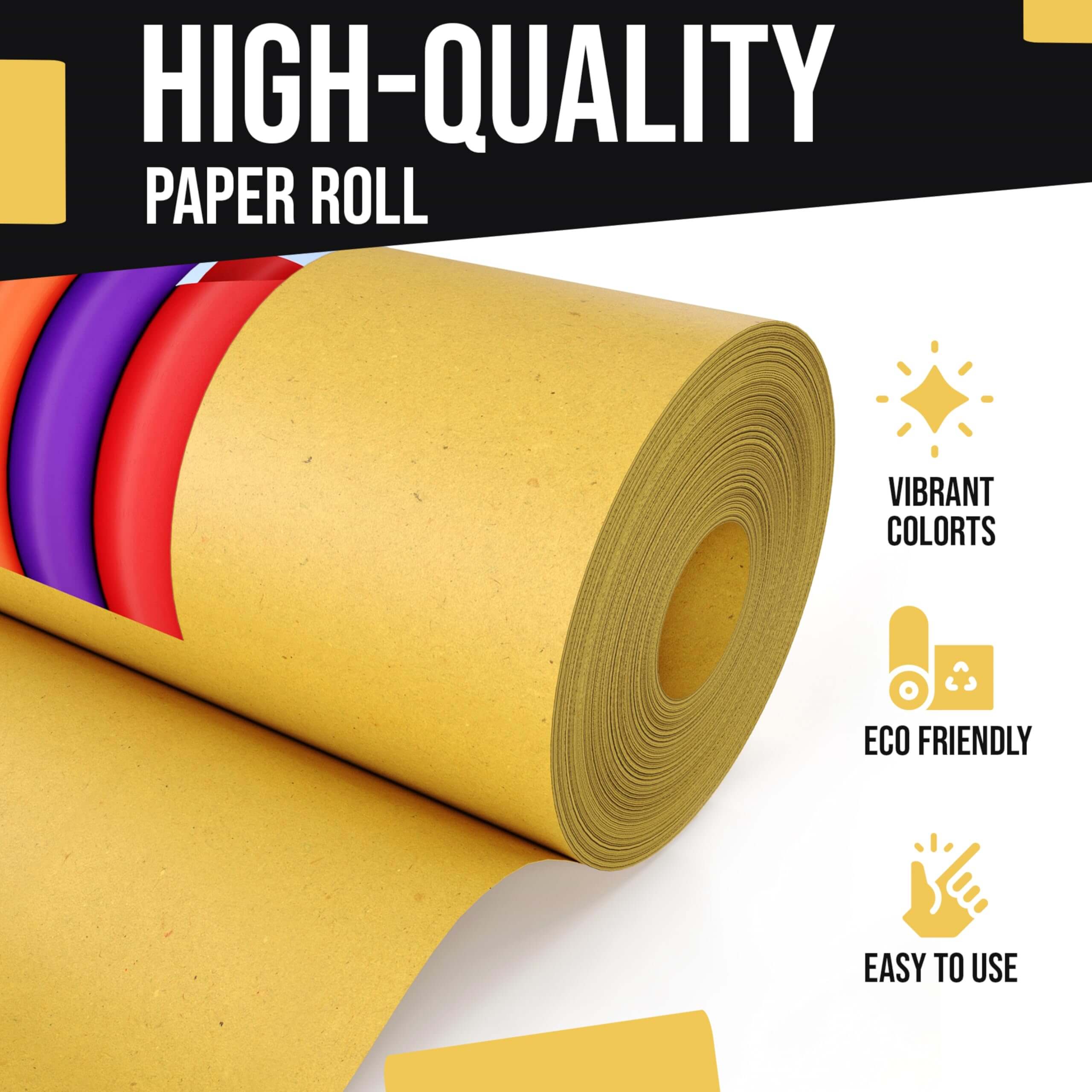 36 In. x 110 Ft. Yellow Kraft Paper Roll