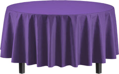 Premium Round Purple Table Cover | 12 Pack