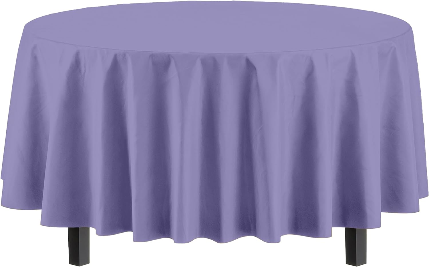 Lavender Round Plastic Table Covers | 48 Count