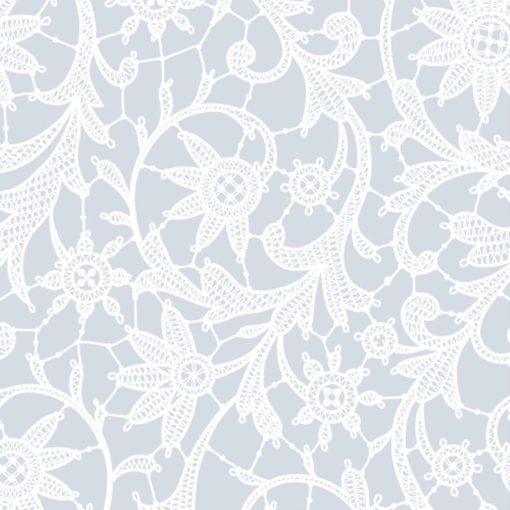 White Lace Printed Plastic Table Covers | 48 Count