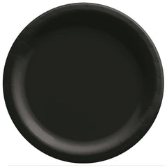 Elegant Black 6.75-inch Round Paper Plates - 16ct, 16-ct - Pack of 3