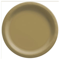 Elegant Gold 6.75-Inch Round Paper Plates, 50-ct - Pack of 6