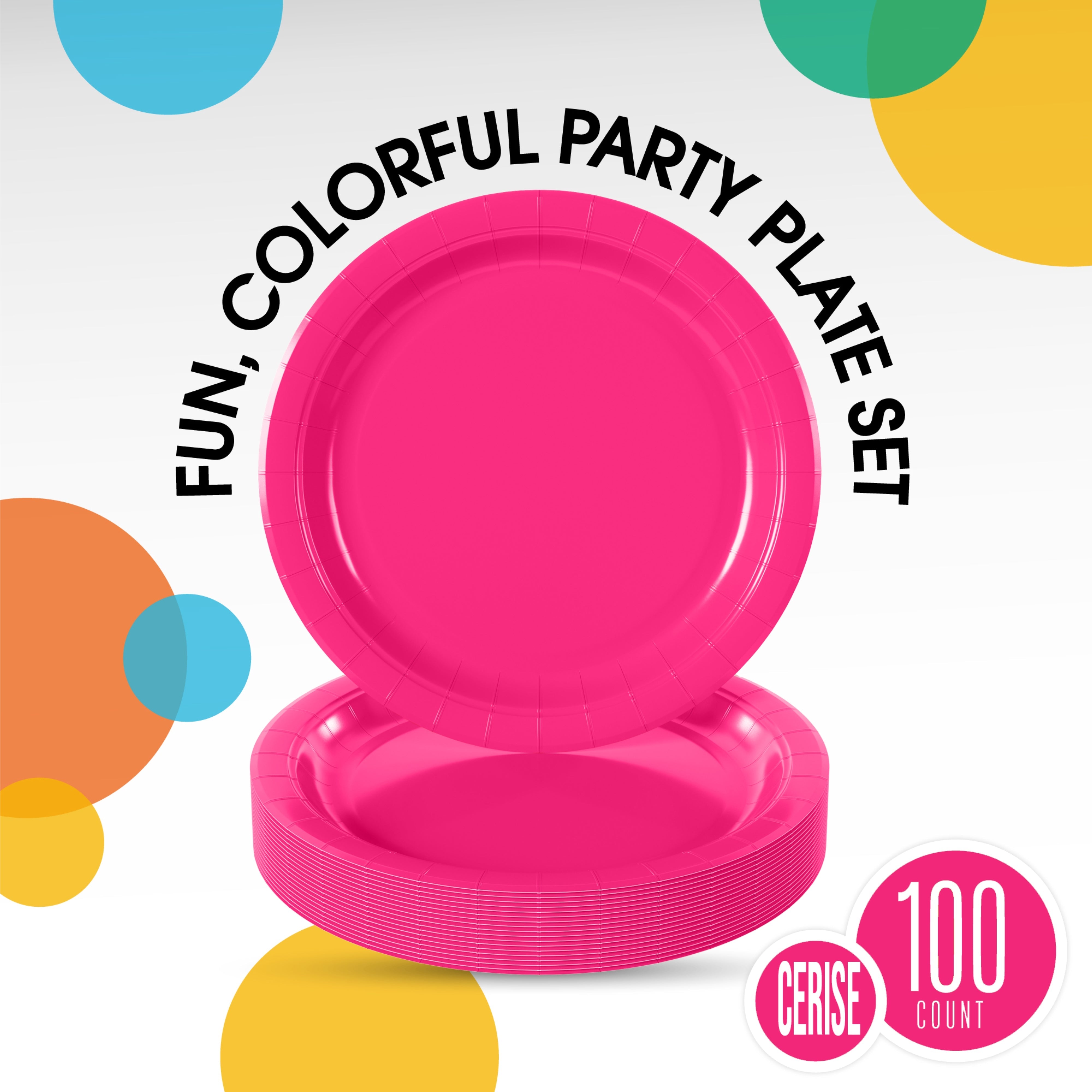 7 In. Cerise Paper Plates | 500 Count