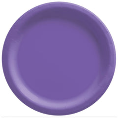 8.5-inch Round Purple Paper Plates, 20-ct - Pack of 6