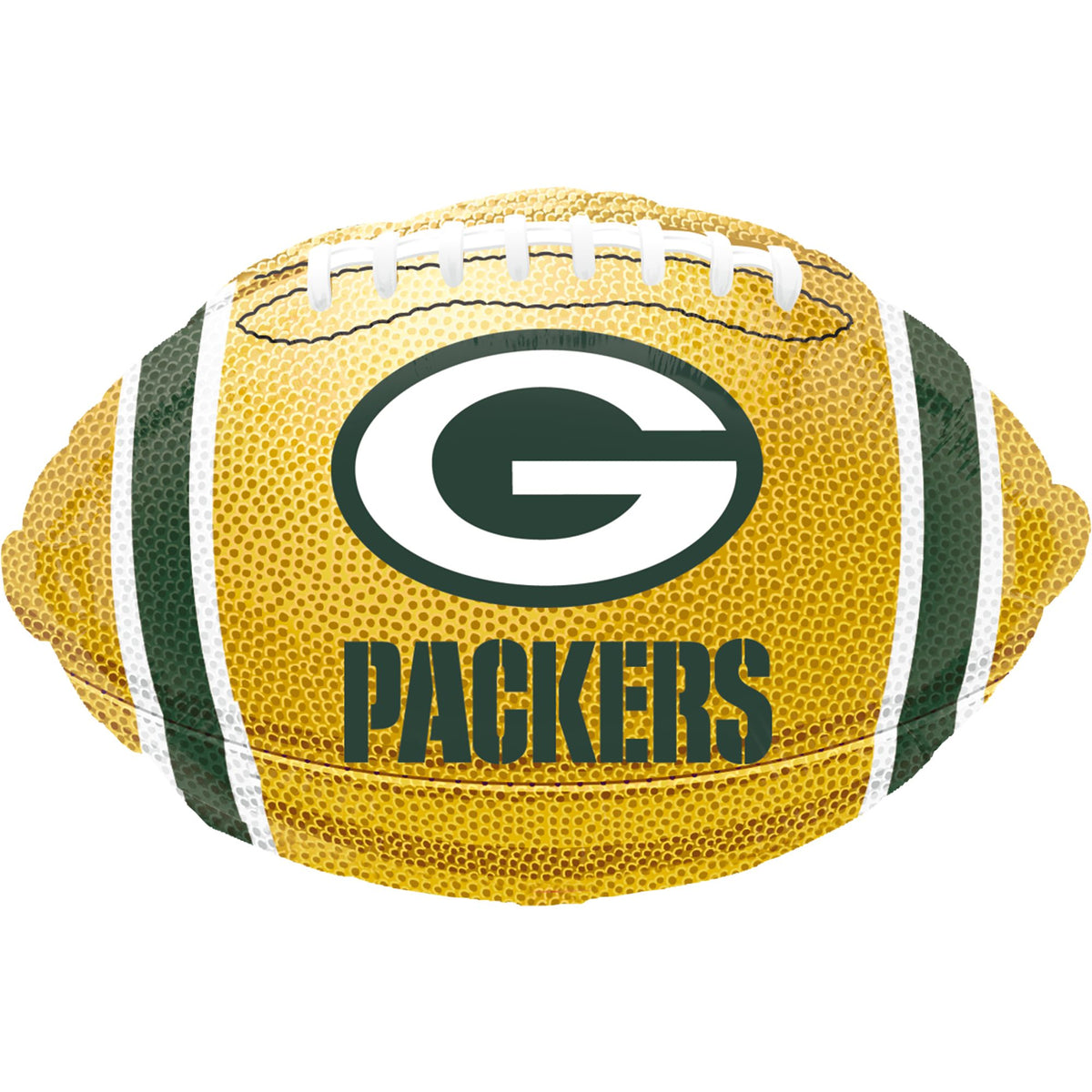Green Bay Packers Football Shaped 18-inch Foil Mylar Balloon - Pack of 5