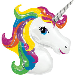 Enchanting Rainbow Unicorn Foil Super Shape Balloon - Pack of 2