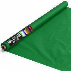 40 In. x 100 Ft. Premium Emerald Green Plastic Table Roll | 6 Pack