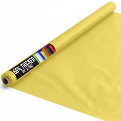 40 In. x 100 Ft. Premium Light Yellow Plastic Table Roll | 6 Pack