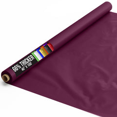 40 In. x 100 Ft. Premium Plum Plastic Table Roll | 6 Pack