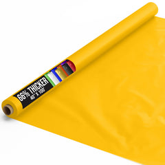 40 In. x 100 Ft. Premium Yellow Plastic Table Roll | 6 Pack