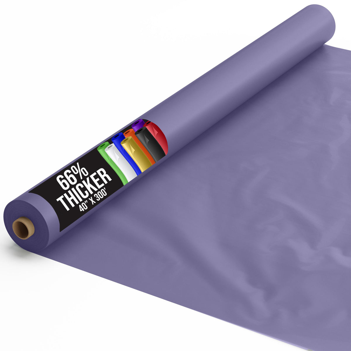 40 In. x 300 Ft. Premium Lavender Plastic Table Roll | 4 Pack