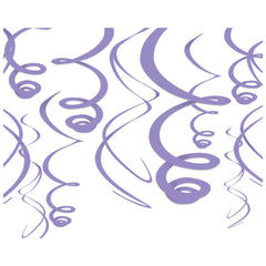 Lavender Swirl Decorations, 22-in, 3-ct - Pack of 12