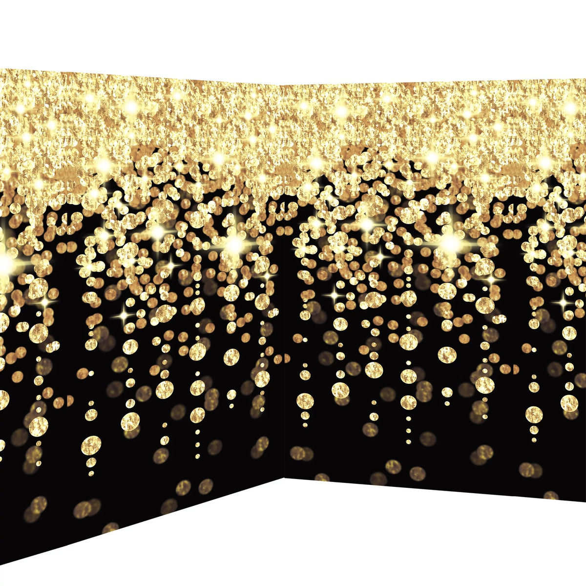 Gold Sparkle Plastic Scene Setter Room Roll, 40-foot - Case of 16