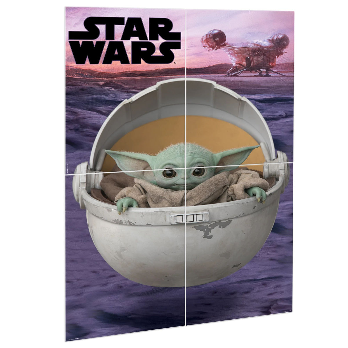 Star Wars Mandalorian Baby Yoda Scene Setter, 65-inch, 4-pk - Pack of 12