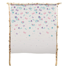 Flutter Butterfly Canvas Backdrop, White/Purple, 65-inch - Pack of 3