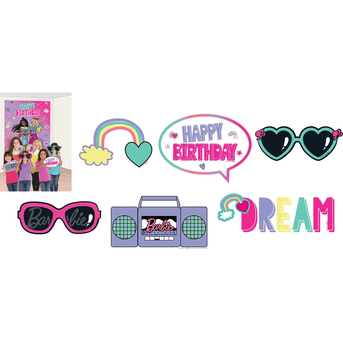 Barbie Dream Together Scene Setter with Props, Pink, 14.5-inch, 10-pk - Case of 24