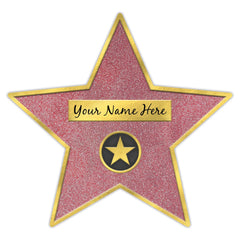 Awards Night Star Decal, Pink/Gold, 15.25-inch, 8-ct - Pack of 3