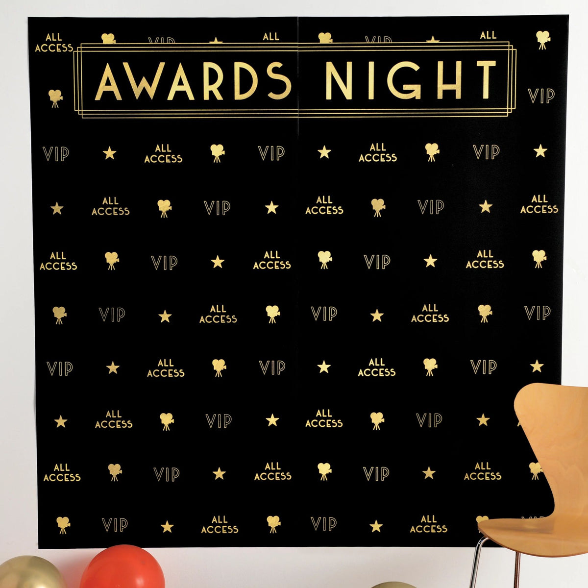 Awards Night VIP Scene Setter, Black/Gold, 14.5-inch, 2-pk - Case of 48
