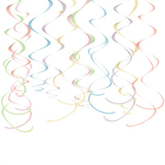 Pastel & Gold Swirl Hanging Decorations, 22-in, 12-ct - Pack of 12