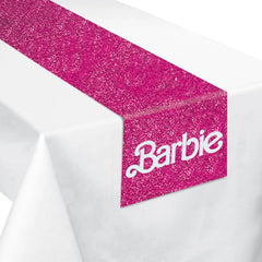 Malibu Barbie Plastic Table Runner, Pink, 13-inch x 72-inch - Case of 12