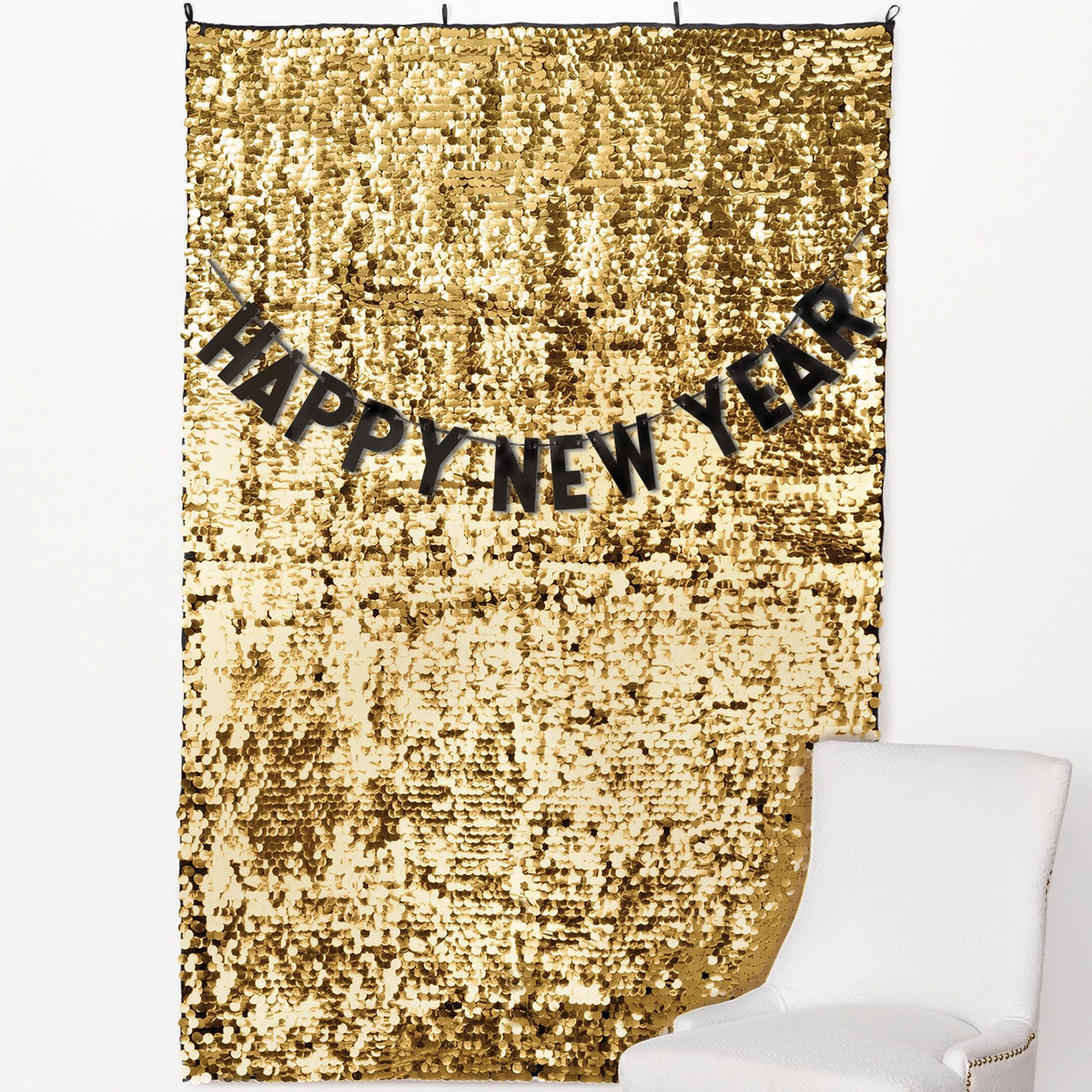 Happy New Year Paillette Backdrop Set - Case of 12