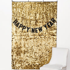 Happy New Year Paillette Backdrop Set - Pack of 3