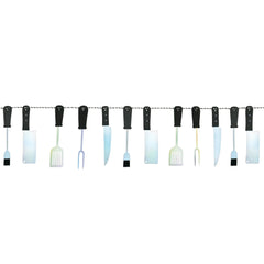 Summer BBQ Utensil Banner, 7.5-ft - Case of 48