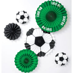 Soccer Fan Paper Decoration Set - Pack of 6