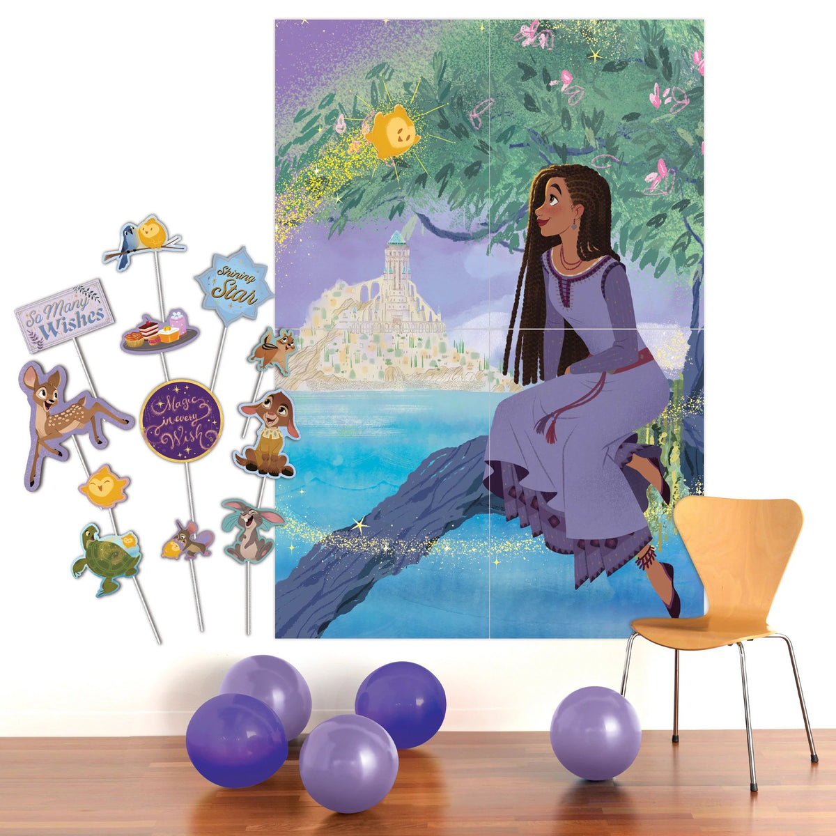 Disney Wish Scene Setter with Photo Booth Props - Pack of 6